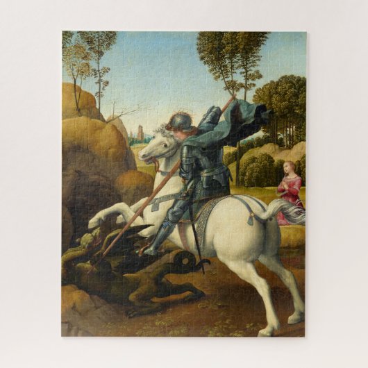 Saint George und der Drache, 1506 von Raphael Puzzle (Vertikal)