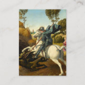 Saint George und der Drache, 1506 von Raphael Visitenkarte (Vorderseite)