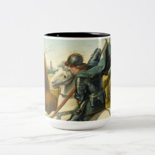 Saint George und der Drache, 1506 von Raphael Zweifarbige Tasse