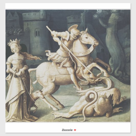Saint George und der Drache Aufkleber (Blatt)