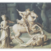 Saint George und der Drache Aufkleber (Vorderseite)