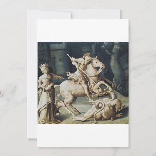 Saint George und der Drache Dankeskarte (Vorderseite)
