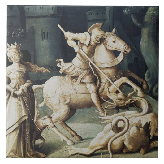 Saint George und der Drache Fliese (Vorderseite)
