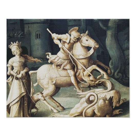 Saint George und der Drache Fotodruck (Vorne)