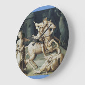 Saint George und der Drache Große Wanduhr (Winkel)