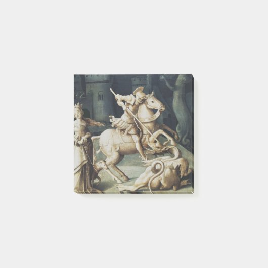 Saint George und der Drache Post-it Klebezettel (Vorderseite)
