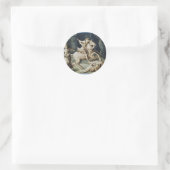 Saint George und der Drache Runder Aufkleber (Tasche)