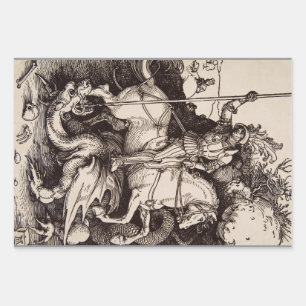 Saint George und der Drache von Durer Geschenkpapier Set