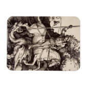 Saint George und der Drache von Durer Magnet (Horizontal)