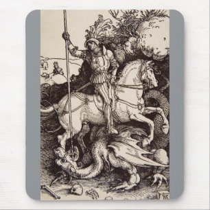 Saint George und der Drache von Durer Mousepad