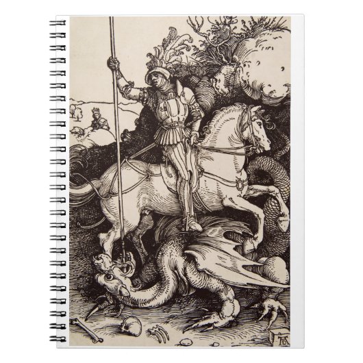 Saint George und der Drache von Durer Notizblock (Vorderseite)