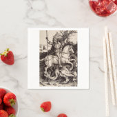 Saint George und der Drache von Durer Serviette (Beispiel)