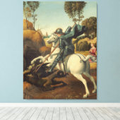 Saint George und der Dragon Raphael Leinwanddruck (Insitu (Holzboden))