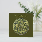 SAINT GEORGE UND DRAGON MEDALLION EINLADUNG (Stehend Vorderseite)