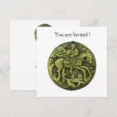 SAINT GEORGE UND DRAGON MEDALLION EINLADUNG (Vorne/Hinten)