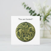 SAINT GEORGE UND DRAGON MEDALLION EINLADUNG (Stehend Vorderseite)