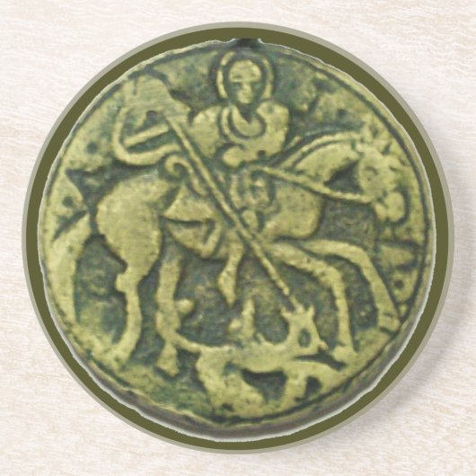 SAINT GEORGE UND DRAGON MEDALLION GETRÄNKEUNTERSETZER (Vorne)