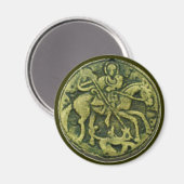 SAINT GEORGE UND DRAGON MEDALLION MAGNET (Vorderseite/Rückseite)
