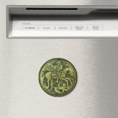 SAINT GEORGE UND DRAGON MEDALLION MAGNET (In Situ (Geschirrspüler))