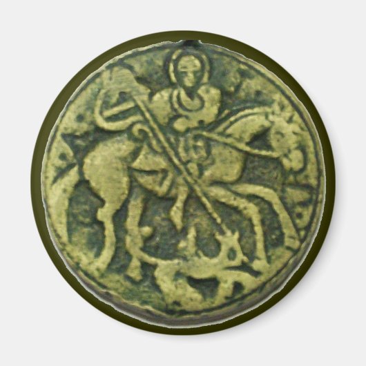 SAINT GEORGE UND DRAGON MEDALLION MAGNET (Vorne)