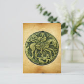 SAINT GEORGE UND DRAGON MEDALLION POSTKARTE (Stehend Vorderseite)