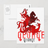 Saint George und Dragon Postkarte (Vorne/Hinten)