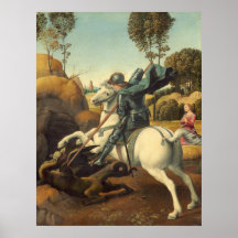 Saint George und Dragon - Raphael Fine Art Poster