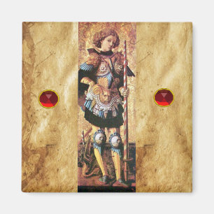 SAINT GEORGE UND DRAGON, rot ruby Magnet