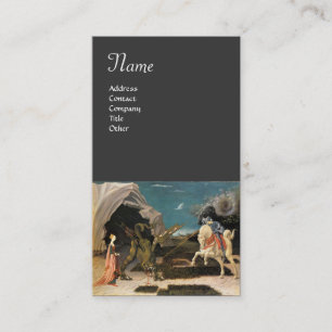 SAINT GEORGE UND THE DRAGON, braun, blau, grau Visitenkarte