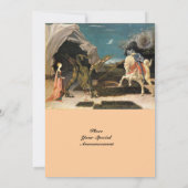 SAINT GEORGE UND THE DRAGON, braun, blau, rosa Einladung (Rückseite)