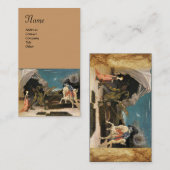 SAINT GEORGE UND THE DRAGON, braun, blau, rosa Visitenkarte (Vorne/Hinten)