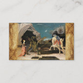 SAINT GEORGE UND THE DRAGON, braun, blau, rosa Visitenkarte (Rückseite)