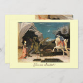 SAINT GEORGE UND THE DRAGON, braun, blau, rot Einladung (Vorne/Hinten)