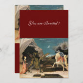 SAINT GEORGE UND THE DRAGON, braun, blau, schwarz Einladung (Vorne/Hinten)