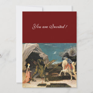 SAINT GEORGE UND THE DRAGON, braun, blau, schwarz Einladung