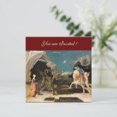 SAINT GEORGE UND THE DRAGON, braun, blau, schwarz Einladung (Stehend Vorderseite)