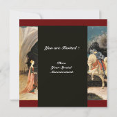 SAINT GEORGE UND THE DRAGON, braun, blau, schwarz Einladung (Rückseite)