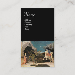 SAINT GEORGE UND THE DRAGON, braun, blau, schwarz Visitenkarte