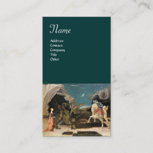 SAINT GEORGE UND THE DRAGON, braun, blau Visitenkarte