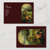 SAINT GEORGE UND THE DRAGON, braun grün Visitenkarte (Vorne/Hinten)