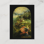 SAINT GEORGE UND THE DRAGON, schwarz Visitenkarte (Rückseite)