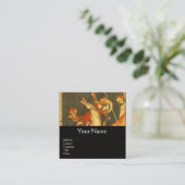 Saint George's Battle, Dragon Monogram Black Quadratische Visitenkarte (Stehend Vorderseite)