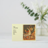 Saint George's Battle & Dragon Monogram Pearl Visitenkarte (Stehend Vorderseite)