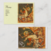 Saint George's Battle & Dragon Monogram Pearl Visitenkarte (Vorne/Hinten)