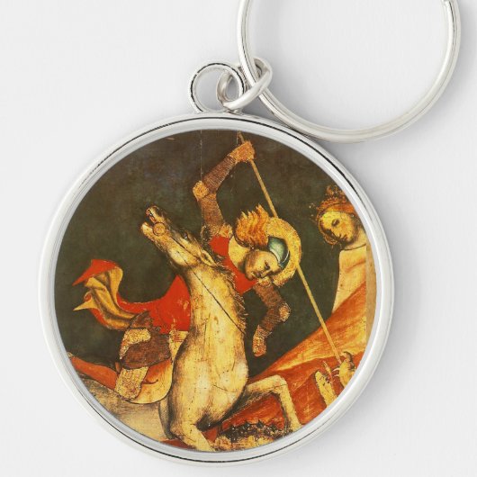 Saint George's Battle & Dragon Schlüsselanhänger (Vorne)