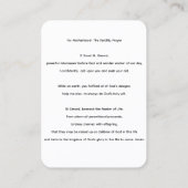 Saint Gerard Majella Fertility Prayer Card Visitenkarte (Rückseite)