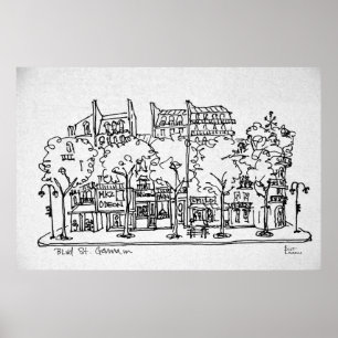 Saint-Germain-des-Pres   Paris, Frankreich Poster