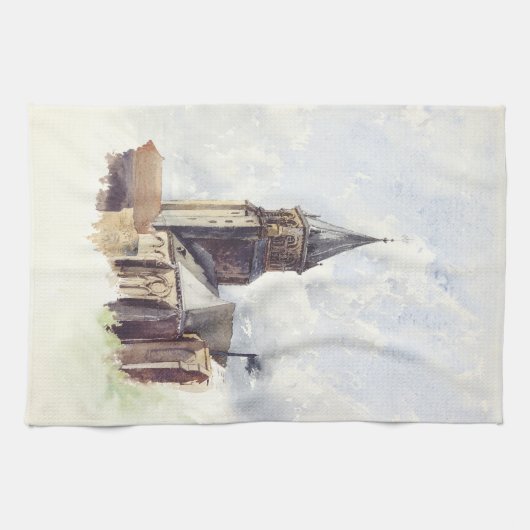 Saint Germain des Prés Paris Geschirrtuch (Horizontal)