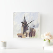 Saint Germain des Prés Paris Quadratische Wanduhr (Zuhause)