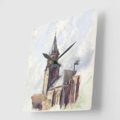 Saint Germain des Prés Paris Quadratische Wanduhr (Winkel)